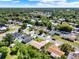Expansive aerial view showcasing a quiet neighborhood filled with tree lined streets on a sunny day at 5210 Poinsetta Ave, Winter Park, FL 32792