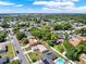 Aerial view of a neighborhood with tree-lined streets and manicured lawns, showcasing a Gathering-friendly community at 5210 Poinsetta Ave, Winter Park, FL 32792