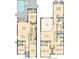 Floor plan showing 5 bedrooms, 4 bathrooms, and living and dining areas across two stories at 671 Drop Shot Dr, Davenport, FL 33896