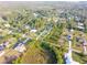Scenic aerial view showcasing the property nestled within a lush, wooded neighborhood at 6975 Maverick Trl, St Cloud, FL 34771