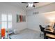 Bright bedroom with modern fan, decor, and light gray plank flooring at 920 Cool Springs Cir, Ocoee, FL 34761