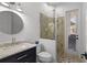 Bathroom featuring glass enclosed shower, marble vanity and tile flooring at 960 Brightwater Cir, Maitland, FL 32751