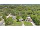 Aerial view of a home nestled in a verdant, tree-filled neighborhood with distant water views, offering a peaceful setting at 1202 Randolph St, Sanford, FL 32771
