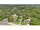 Aerial view highlighting a home surrounded by lush greenery, showcasing its tranquil and private location at 1202 Randolph St, Sanford, FL 32771