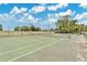 Well-maintained tennis court with net and fencing, providing an active recreational amenity at 2020 Royal Bay Blvd # 91, Kissimmee, FL 34746