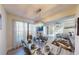 Dining room featuring a chandelier, a modern table setting, and an open concept floorplan at 3044 Camino Real S Dr, Kissimmee, FL 34744