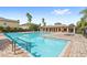 Resort-style community pool offering ample lounging and a clubhouse at 3331 Windsor Lake Cir, Sanford, FL 32773