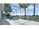 Clear view of the refreshing pool, the inviting screened-in pool area, and a blue sky at 468 Jaybee Ave, Davenport, FL 33897
