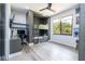 A stylish bedroom features built-in bunkbeds and a desk area at 6917 Roman Ct, Clermont, FL 34714