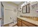 Bathroom with decorative wall art, a vanity, and wood look flooring at 3715 S Lake Orlando Pkwy # 11, Orlando, FL 32808