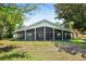 Exterior view of the rear of the home showcasing the spacious screened-in porch at 125 W Wyndham Ct, Longwood, FL 32779