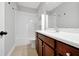 Bathroom with a single sink vanity and a shower/tub combo at 14208 Shocklach Dr, Winter Garden, FL 34787