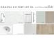 A studio display of coastal design elements including countertops, backsplash, carpet and plank flooring at 15447 Hamlin Park Drive, Winter Garden, FL 34787