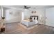 Spacious main bedroom with modern décor and a ceiling fan for added comfort at 1633 Pinehurst Dr, Casselberry, FL 32707