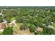 Expansive aerial shot of a verdant, tree-filled property with a charming home nestled among mature trees at 205 S Highland Ave, Apopka, FL 32703