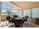 Sunroom with beautiful lake views and wicker furniture perfect for relaxation and enjoying the scenery at 2481 Deer Creek Blvd, St Cloud, FL 34772