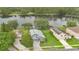 An aerial view of the home shows its location in a lakeside community at 2658 Adele Pl, Lake Mary, FL 32746