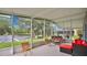 Relaxing screened lanai with comfortable seating and stunning lake views at 2658 Adele Pl, Lake Mary, FL 32746