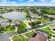Aerial view showcasing the property's location near the lake and lush landscaping at 2710 Gorst Rd, Winter Garden, FL 34787