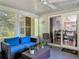 The screened in lanai is a relaxing space with outdoor seating and access to the dining room at 3104 Lime Tree Dr, Edgewater, FL 32141