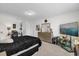 Relaxing bedroom with an elegant vanity and bedside table at 3206 Water Sprite St, Orlando, FL 32808