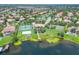 Stunning aerial view of community amenities including tennis and basketball courts, playground, and lake access at 3213 Kentshire Blvd, Ocoee, FL 34761