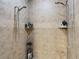 Shower with dual shower heads, tiled walls, and corner shelves at 3213 Kentshire Blvd, Ocoee, FL 34761