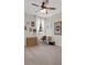 Bedroom with a ceiling fan, window and closet, neutral-toned walls, and beige carpet at 3259 Alling Ct, Deltona, FL 32725