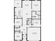 Detailed floor plan showcasing the layout of the home, including the primary suite, kitchen, bedrooms, and garage at 4725 Yellow Elder Way, Kissimmee, FL 34758