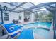 Enjoy the Florida sunshine in this private, screened-in pool and spa at 8100 Fan Palm Way, Kissimmee, FL 34747
