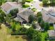 Aerial view of the home, manicured landscaping, private backyard and custom water feature at 12530 Climbing Vine Ct, Windermere, FL 34786