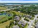 Breathtaking aerial view showcasing homes near winding roads, a large lake, and sprawling green spaces at 12530 Climbing Vine Ct, Windermere, FL 34786