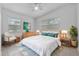 Bright bedroom featuring neutral walls, contemporary furnishings, and a ceiling fan for added comfort at 1330 Lakeview Rd, Lake Wales, FL 33853