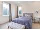 Charming bedroom featuring a patterned bedspread, two large windows, and stylish side tables at 521 S Phelps Ave, Winter Park, FL 32789