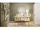 Stylish home office featuring a modern desk, comfortable chair, ample lighting, and decorative elements, ideal for productivity at 7151 Rosy Sky Aly, Orlando, FL 32829
