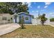 Charming blue single-story home featuring a well-manicured yard and a inviting front entrance at 1432 Selma Ave, Orlando, FL 32825