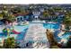 An aerial view of community center, pool, and playground at 1979 Majorca Dr, Kissimmee, FL 34747