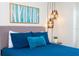 Well-appointed bedroom showcases a stylish bed, modern lighting, and tasteful wall decor at 1979 Majorca Dr, Kissimmee, FL 34747