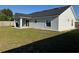 Spacious backyard area showcasing the home's back porch and partial fencing at 468 Marion Oaks Blvd, Ocala, FL 34473
