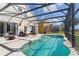Inviting screened-in pool area with sun loungers and a spa, perfect for relaxing at 558 Cadiz Loop, Davenport, FL 33837