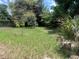 View of the backyard featuring an overgrown lawn at 5918 Stratton Ln, Orlando, FL 32808