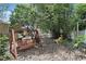 Backyard view with bamboo trees and a relaxing swing at 619 Byron Rd, Winter Park, FL 32792