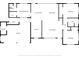 Detailed floor plan showcasing the layout of the home with labeled rooms, including the kitchen, living room, and bedrooms at 619 Byron Rd, Winter Park, FL 32792
