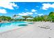 This resort-style pool features comfortable lounge chairs and umbrellas for a relaxing experience at 652 Benoi Dr, Davenport, FL 33896