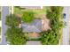 Overhead view of the property, showcasing the roof and surrounding yard at 805 Gordonia Ct, Deland, FL 32724