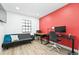 Bright office space with hardwood floors, modern desk setup, and minimalist decor at 1202 Marshall Ct, Eustis, FL 32726