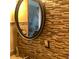 Bathroom featuring modern tile backsplash, vanity and mirror at 13111 Sunshine Cir, Clermont, FL 34711