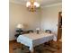 Dining room showcasing a chandelier and hardwood floors at 13111 Sunshine Cir, Clermont, FL 34711