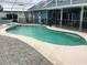 Enjoy the screened pool area with a jacuzzi in this lovely home at 13111 Sunshine Cir, Clermont, FL 34711