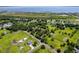 Breathtaking aerial perspective of a community near a lake, surrounded by lush greenery and serene landscapes at 1391 Terry Ln, Kissimmee, FL 34744